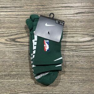 NWT Nike Dri-Fit Swoosh NBA Authentic Issued Basketball Crew Socks Green 2XL